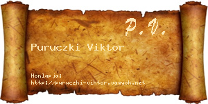 Puruczki Viktor névjegykártya